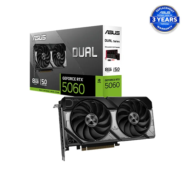 ASUS Dual GeForce RTX 5060 8GB GDDR7 Graphics Card